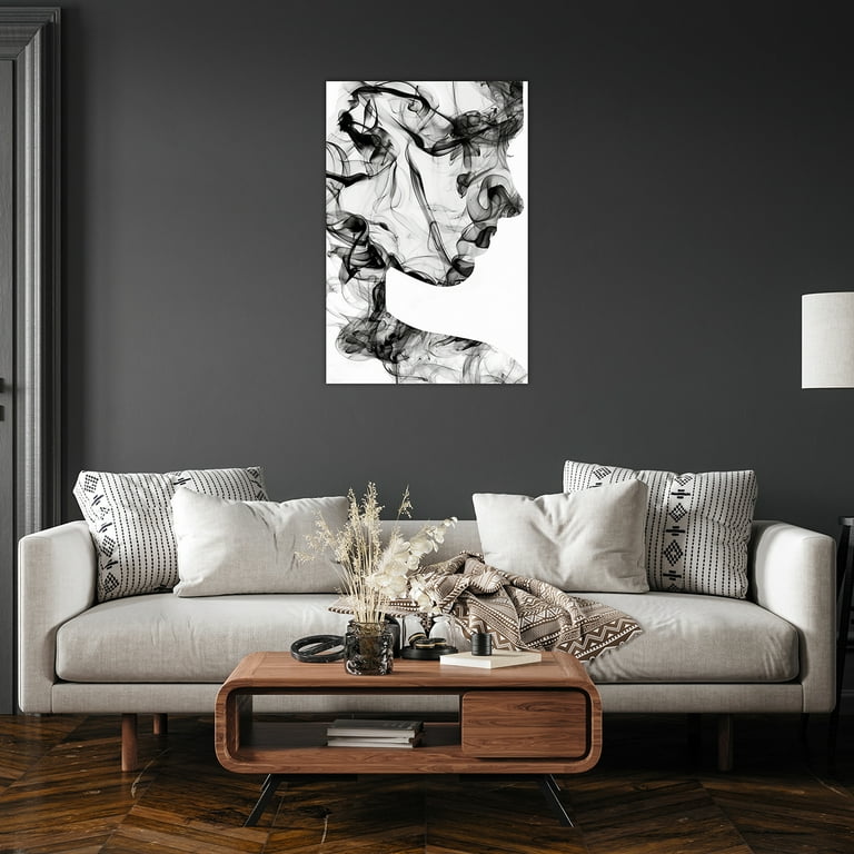 LUCCAZINI Abstract Face Silhouette Wa...