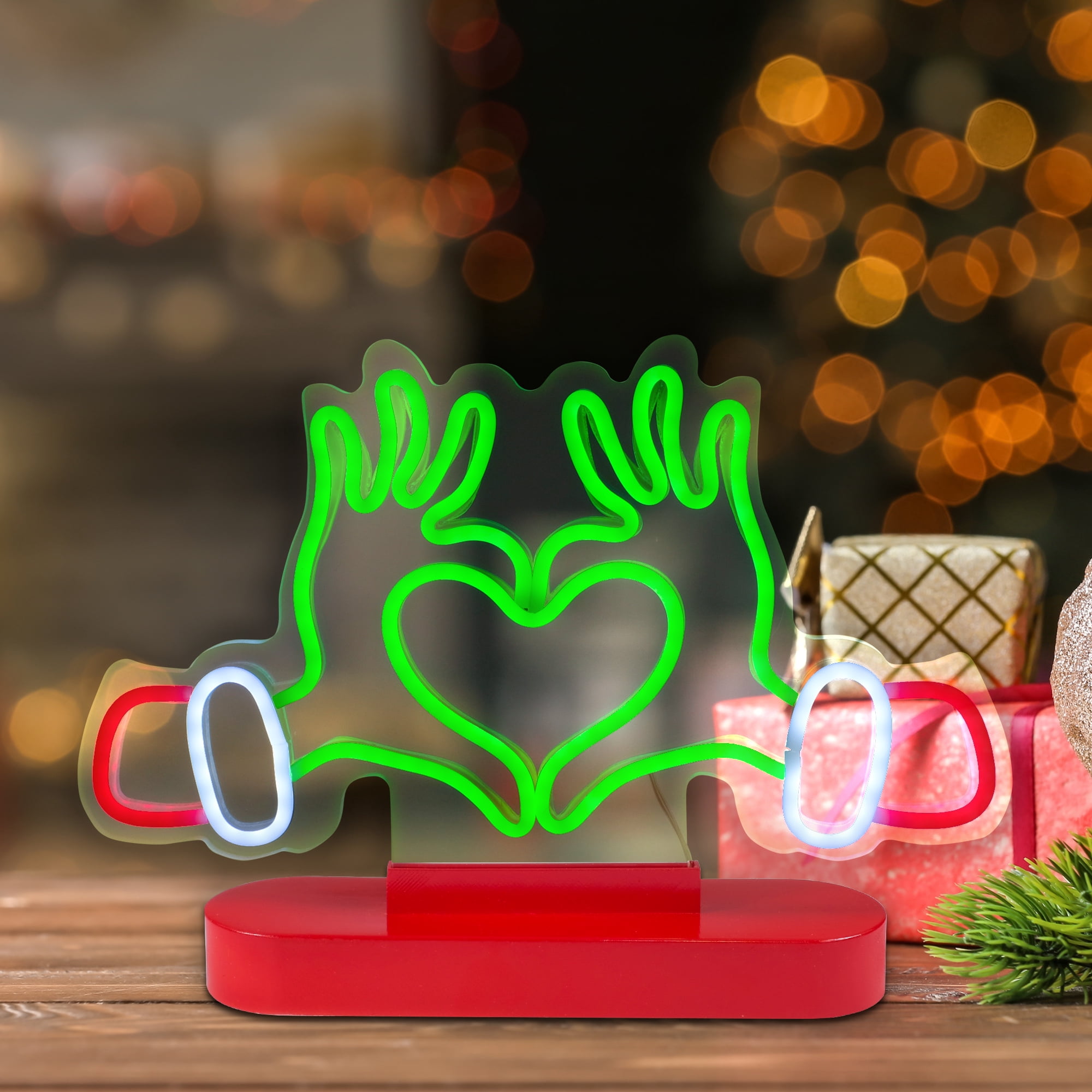The Grinch Neon Light Tabletop Piece with Heart Hands