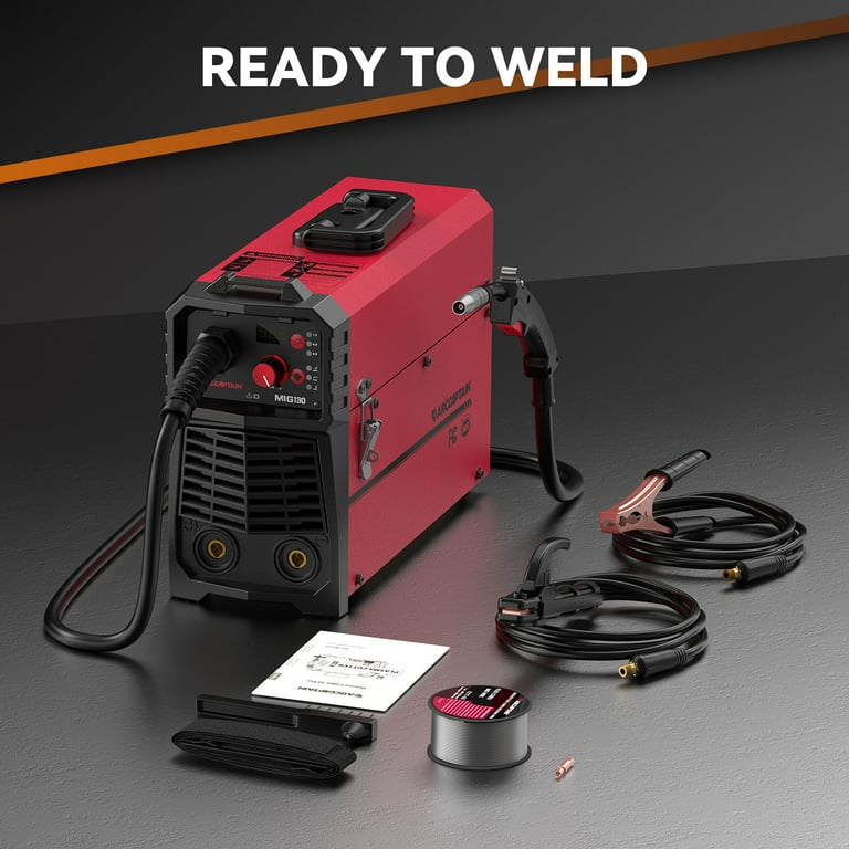 ARCCAPTAIN 3 in 1 MIG Welder, 130A Flux Core, Portable 110V