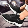 thumbnail image 2 of HXWCHs Men's Casual Sneakers with Hidden Lift Height Elevator Mesh Trainers Lightweight Breathable Lace Up Sports Shoes for Everyday Wear 7.5 Black, 2 of 8