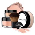 thumbnail image 1 of Kit de 4 piezas de tamaño completo (bronceado claro) Maquillaje mineral Base suelta translúcida mate + Brocha Kabuki + Corrector + Polvos fijadores de acabado + Rostro descubierto completa SPF 30 To, 1 of 5