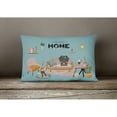 thumbnail image 4 of Carolines Treasures CK7973PW1216 Dapple Wire Haired Dachshund Sweet Home Canvas Fabric Decorative Pillow 12H x16W, 4 of 4