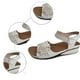 thumbnail image 4 of WILLBEST Sandalias Elegantes Para Mujer Para Uso Diario Informal, Diseño De Punta Abierta Con Detalles Recortados, Tacón De Cuña Y Cierre De Velcro Para Atuendos De Verano., 4 of 6