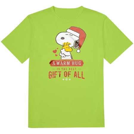 Snoopy Woodstock Warm Hug Best Gift Of All Christmas T-Shirt (Best Christmas Gifts For 100 Dollars)