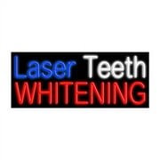 Laser Teeth Whitening-Glass Neon Sign Made in USA