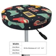 thumbnail image 4 of Honeii Retro Video Game Pattern Bar Stool Covers-Round Stools Seat Covers, Washable Stool Cushion Slipcover Elastic Bar Chair Covers-13 inch, 4 of 7