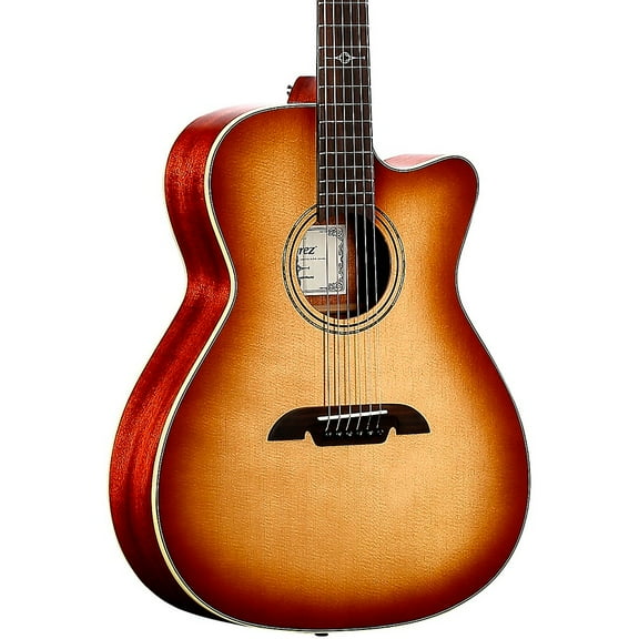 Alvarez Masterworks MF60ce Folk/OM Acoustic/Electric Guitar - Shadowburst with Hardshell Case