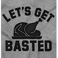 thumbnail image 2 of Let's Get Basted Turkey Day Plus Size Crewneck Graphic Tee Shirt Brisco Brands 2X, 2 of 5