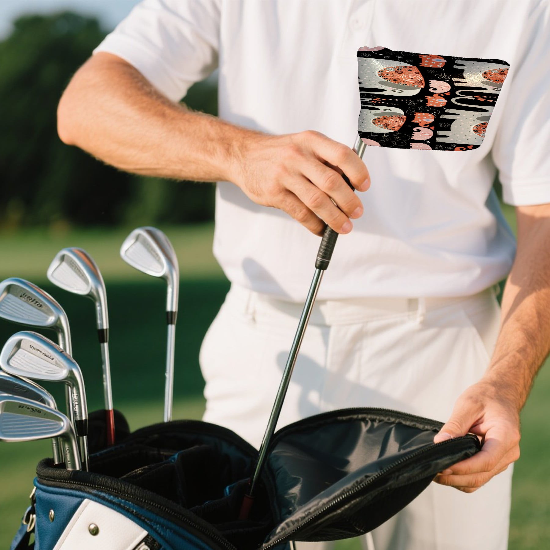 Mallet Putter Cover, Waterproof PU Leather, Portable Design