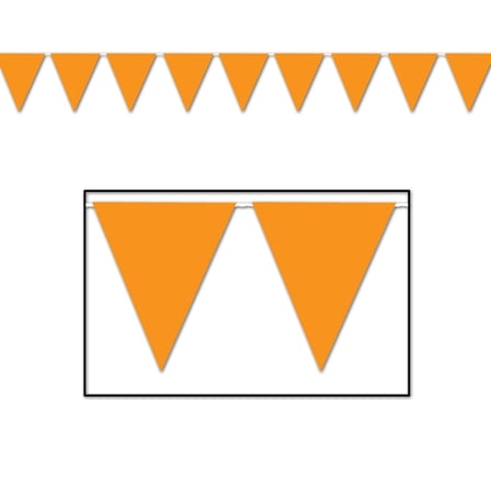 Orange Pennant Banner, 11" x 12', (2/Pkg)