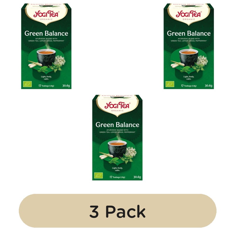 Yogi Tea Green Balance Organic 17's, British Import (Pack of 3)