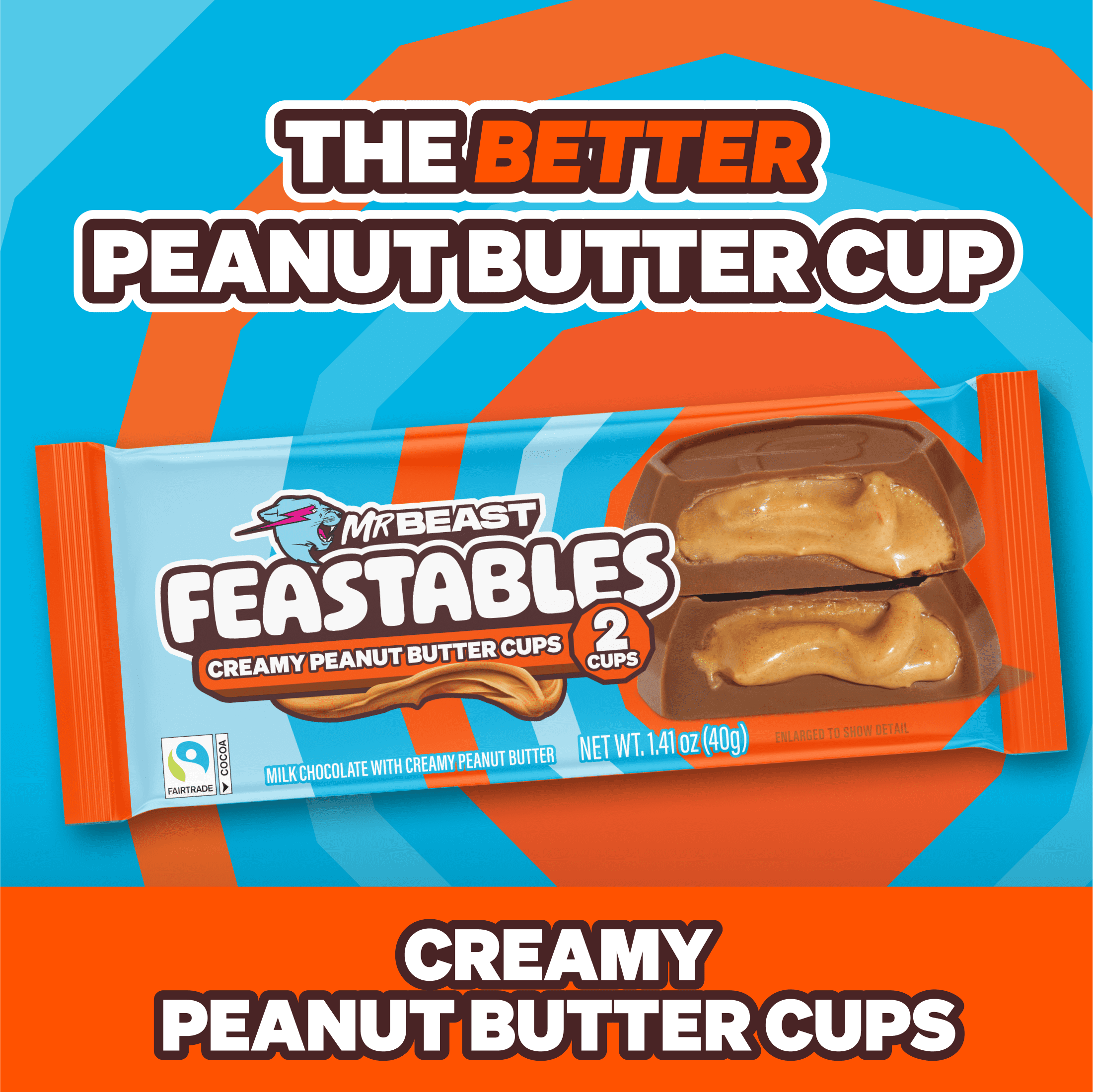Feastables MrBeast Peanut Butter Cup, 2 Count
