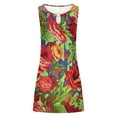 thumbnail image 4 of SMihono Robe d'Été Grande Taille pour Femmes 2023 Mode Aguichant Vintage à Col Rond Sans Manches Imprimée Robes Rondes, 4 of 5