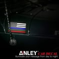 thumbnail image 2 of ANLEY 3 Pcs Thin Line US Flag Decal 5X3 inch - Blue Green and Red Reflective Stripe American Flag Car Stickers - Support Police Military and Fire Officers, 2 of 8