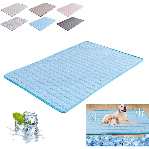 Dog Cooling Mat, Pet Self Cooling Mat Summer Sleeping Pad for Dogs Cats, Washable Portable Breathable Cooling Blanket Cool Pet Bed for Outdoor Indoor (Blue, XS)
