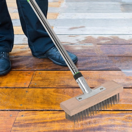 AURARMLET Stainless Steel Long Handle Scrub Brush for Outdoor Cleaning Durable Bristles Ideal for 1.2m AURARMLET Stainless Steel Long Handle Scrub Brush for Outdoor Cleaning Durable Bristles Ideal for 1.2m