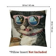 thumbnail image 4 of nygtbtfer Hello Summer Dog Decorative Throw Pillow Set of 2, Pet Pool Days Sun Rays Porch Outdoor Pillowcase, Rainbow Stripes Cushion Case Home Decor White, 4 of 7