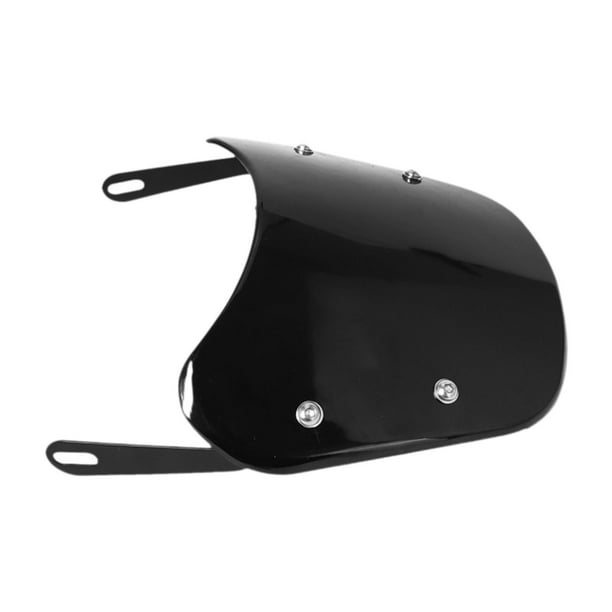 Deflector de viento para parabrisas de motocicleta ligero con soporte de montaje para motocicleta Negro