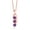 Amethyst, February, variant on 18K Rose Gold Plated Silver Green Nano Emerald Pendant Necklace for Women (1.20 Cttw, Heart Shape 4MM, Gemstone May Birthstone, with 18 inch Silver Chain)