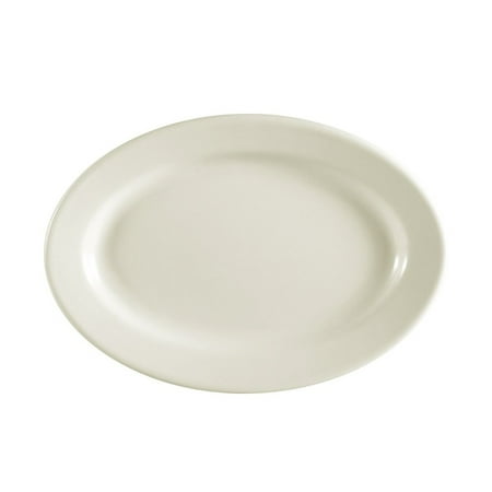 

Rolled Edge Oval Platter 8-1/8 W X 5-3/4 L X 3/4 H Stoneware American White