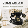 thumbnail image 6 of RDYMONKEY Retro Audio Guest Book Phone for Weddings, Parties - Record Custom Voice Messages w/ 8GB SD Card, USB Playback, LED Indicator - Vintage Gift for Anniversary, Birthday, 6 of 9
