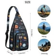 thumbnail image 3 of Waterproof Hiking Sling Backpack for Women – Lightweight Crossbody Bag with Adjustable Strap, Multipurpose Chest Bag for Travel & Outdoor Adventures – Galaxy Starry Night Space Design, 3 of 4