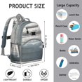 thumbnail image 2 of Weathered Wood Pattern Backpack for Student Bookbag Rustic Wood Grain Farmhouse Style Lightweight Durable Chest Strap Wooden Texture Design for Studentss, 2 of 5