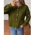 thumbnail image 3 of PRETTYGARDEN Women's Button up Chunky Knit Cardigan Sweaters Crew Neck, Long Sleeve, Oversized Sweaters, Relaxed Fit, Soft Cozy Casual Outerwear, Fall Outfits, Winter Fashion Clothing, 3 of 9