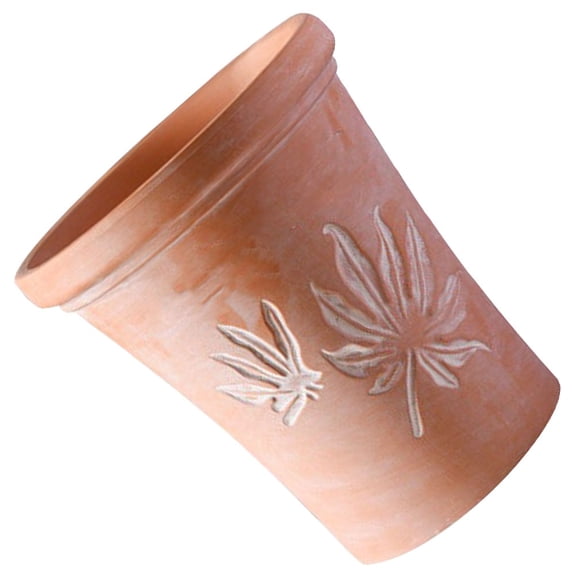 FONDOTIN Terracotta Clay Flowerpot with Drain Holes for Indoor and Outdoor Plants