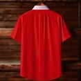 thumbnail image 3 of Ceisia Fashion Unisex Men Women Casual Short Sleeve Printed Turndown Collar Button Gift Shirt, 3 of 9