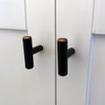 thumbnail image 3 of Alpine Hardware Solid Euro Style Bar Handle Pull | 10Pack ~1 3/4" Length | Heavy Stainless Steel T-Knob Pull with a Matte Black Bronze Finish | Cabinet Hardware, 3 of 5