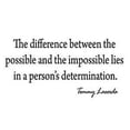 thumbnail image 2 of VWAQ Tommy Lasorda Wall Quote Baseball Sports - The Difference Between The Possible & Impossible, 2 of 2