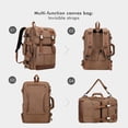 thumbnail image 4 of Mochila de viaje WITZMAN Canvas para hombre con portátil de 17 pulgadas, color marrón, 4 of 8