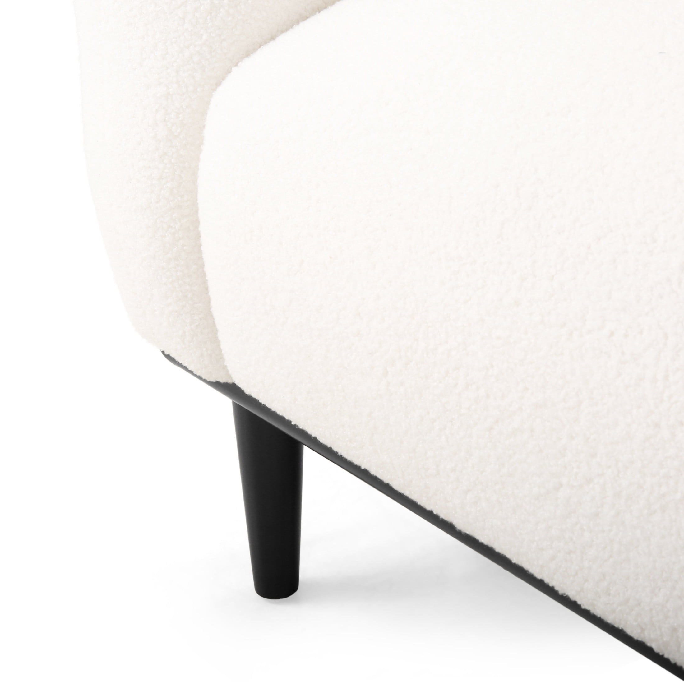 Christopher Knight Home 50" Modern Boucle Loveseat Sofa for Living Room or Office, White