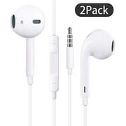 2 Pack 3.5mm Earphone with Remote and Mic for iPhone 5/5s/6s/6s plus