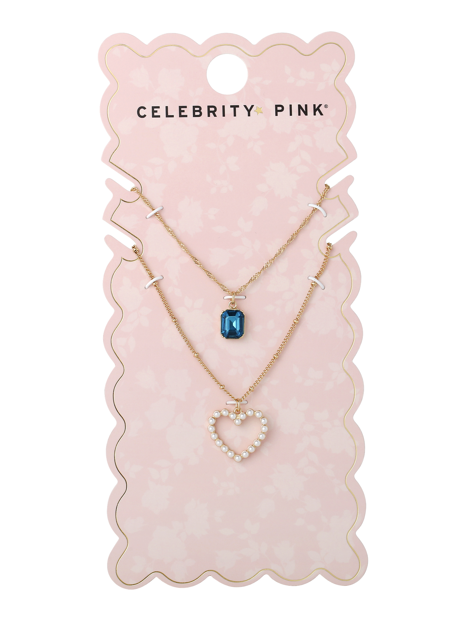 Celebrity Pink Women's Layered Heart Pendant Necklace photo 5