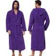 thumbnail image 1 of Men's Bathrobe with Hood, Soft Long Towel Robe for Men - Super Absorbent Quick Dry yet Warm, 1 of 6