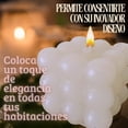 thumbnail image 2 of Velas cuadradas de burbujas color blanca 2 piezas para toda reunion, 2 of 4