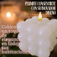 thumbnail image 2 of Velas cuadradas de burbujas color blanca 2 piezas para toda reunion, 2 of 4
