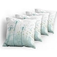 thumbnail image 5 of Ambesonne Spring Throw Pillow Cover 4 Pack, Floral Botany Blooms, 16", Almond Green Khaki, 5 of 7