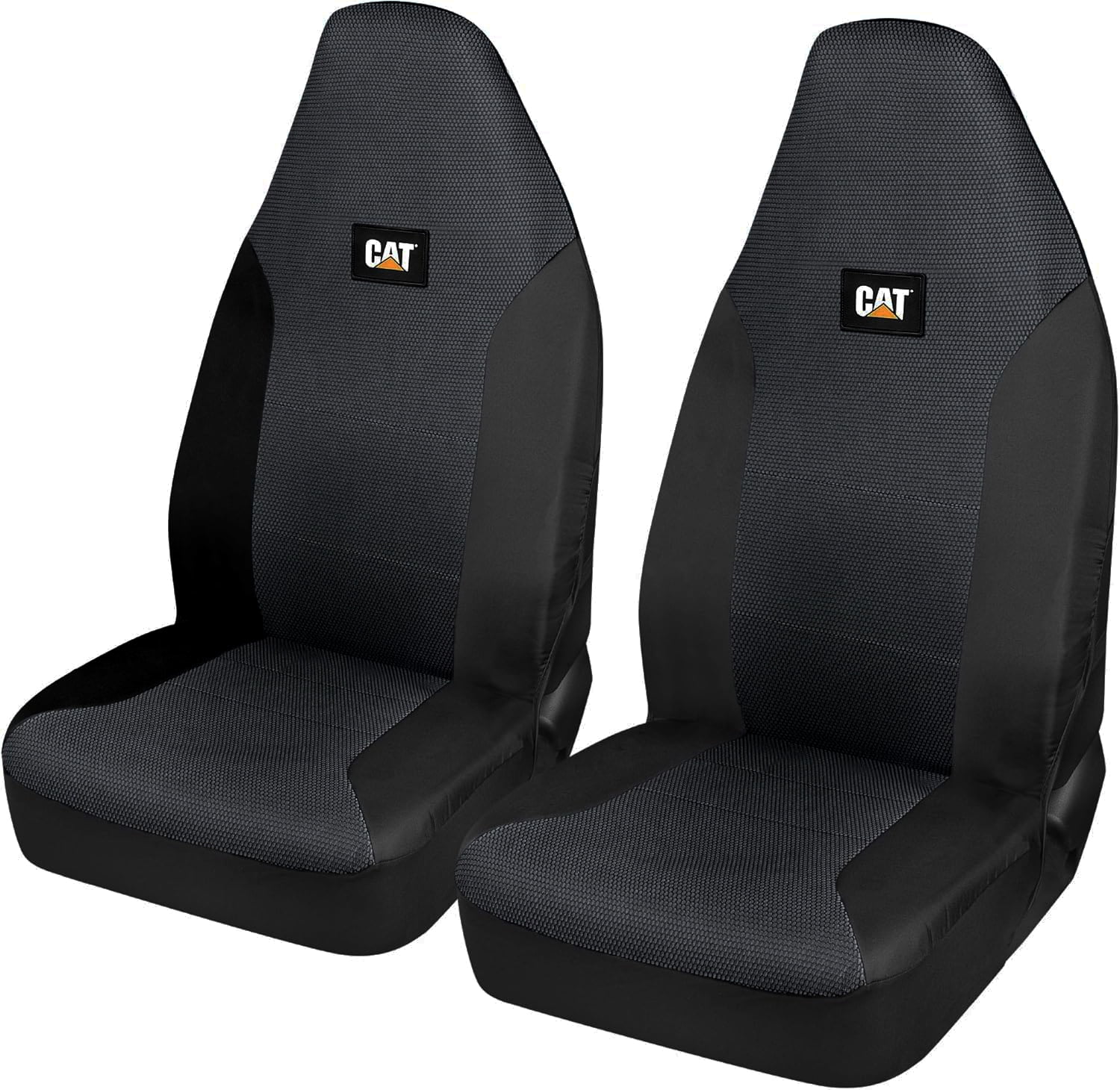 Yupbizauto New Big Rig Truck Seat Covers, Black Mesh, Heavy-Duty Universal Fit, Set of 2, for Semi Trucks, Commercial Vehicles Bundle Set