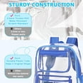 thumbnail image 2 of Inadays Clear Backpack for School PVC Clear Bookbag Heavy Duty Transparent Backpacks for Stadium Events Multiple Pockets See Through Bag for Concert Work Security Travel Festival, Blue, 2 of 6