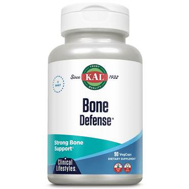 KAL Bone Defense | Healthy Bone Strength and Density Supplement | Calcium, Vitamin D3 and K2, Magnesium | 90ct, 30 Serv.