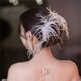 thumbnail image 6 of Yokua Crystal Bead Hair Clip Elegant Feather Hairhoop Women Headdress Hair Jewelry, 6 of 16