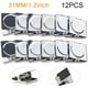 thumbnail image 2 of Clip de metal de 1,2"-12 unidades para nevera, pizarra blanca, clip magnético de pared para notas, clip de metal (1,2"), 45 mm brillar Hogar, 2 of 3