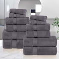 thumbnail image 2 of Superior Zero Twist Cotton 12 Piece Assorted Towel Set, Grey, 2 of 11