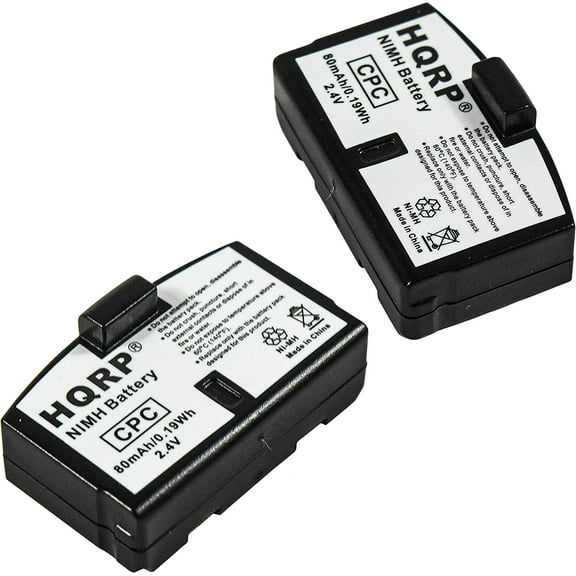 HQRP Battery 2-Pack for Sennheiser Freesound T6-9, RS60 RS65 RS8 RS80 RS85 HDR400 Headphones Receiver