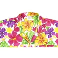 thumbnail image 4 of HAPPY BAY Men's Hawaiian Shirts Short Sleeve Button Down Shirt Floral Shirt Men Vacation Tropical Beach Summer Party Shirts for Men Funny XXL Allover Flowers, Pink, 4 of 6