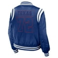 thumbnail image 3 of Women's WEAR by Erin Andrews Royal Texas Rangers Football Bomber Jacket, 3 of 3