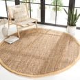 thumbnail image 3 of SAFAVIEH Natural Fiber Delmar Braided Jute Area Rug, Natural, 8' x 8' Round, 3 of 8